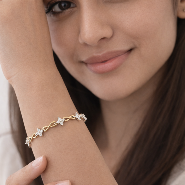 Star. Italian silver Bracelet