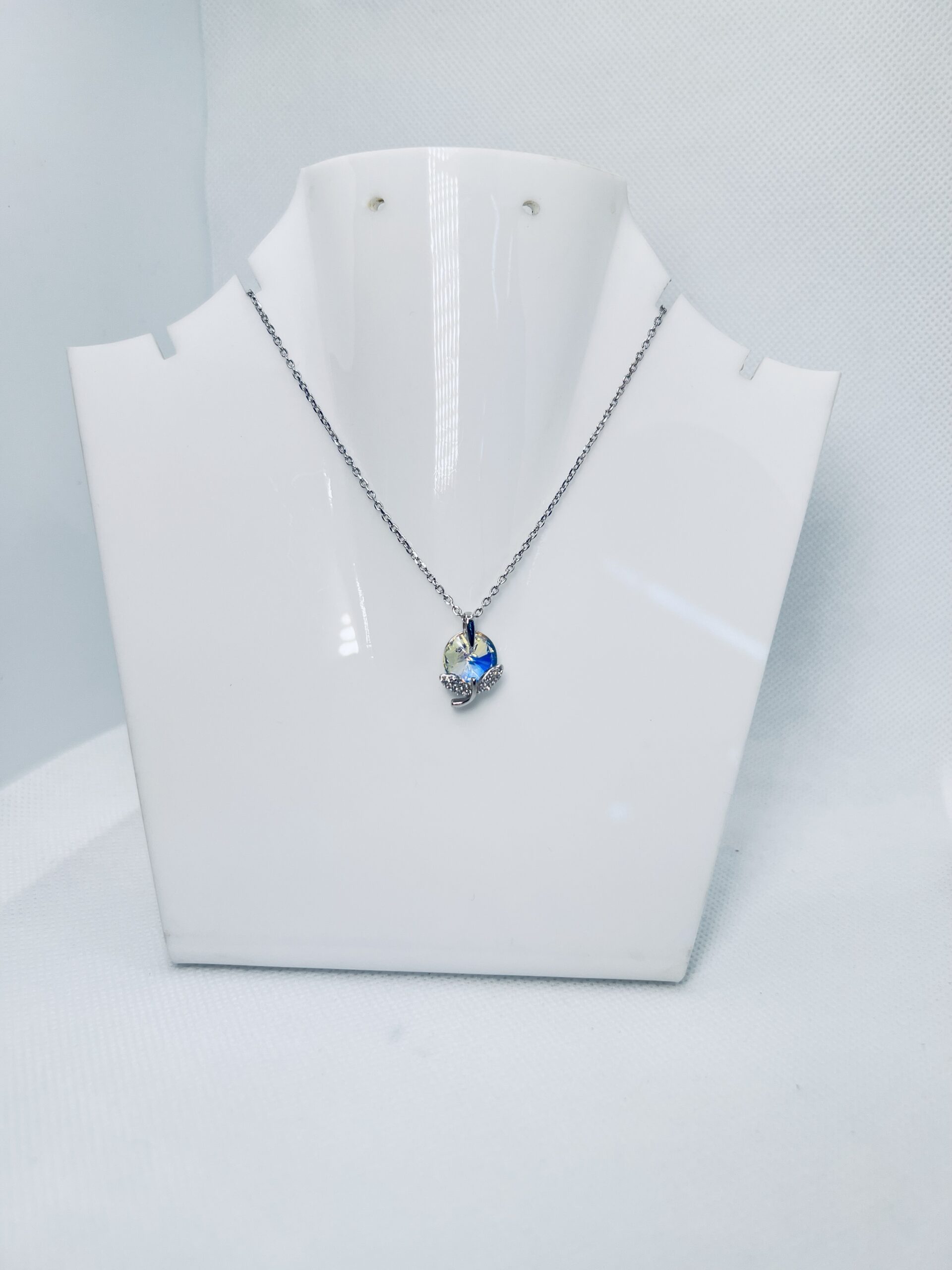 925 Sterling Silver Crystal Globe Pendant Necklace for Women - Image 3