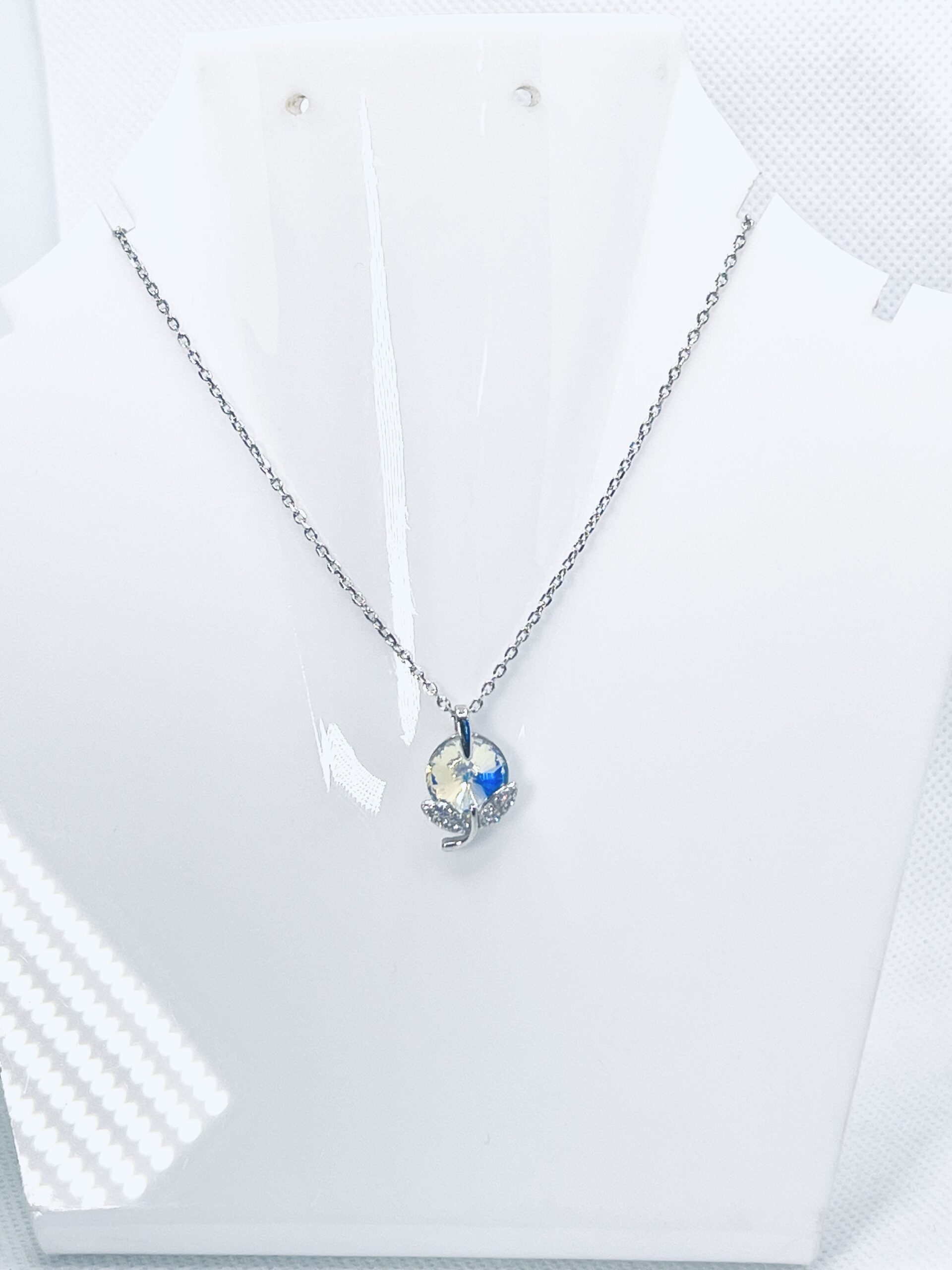925 Sterling Silver Crystal Globe Pendant Necklace for Women - Image 4