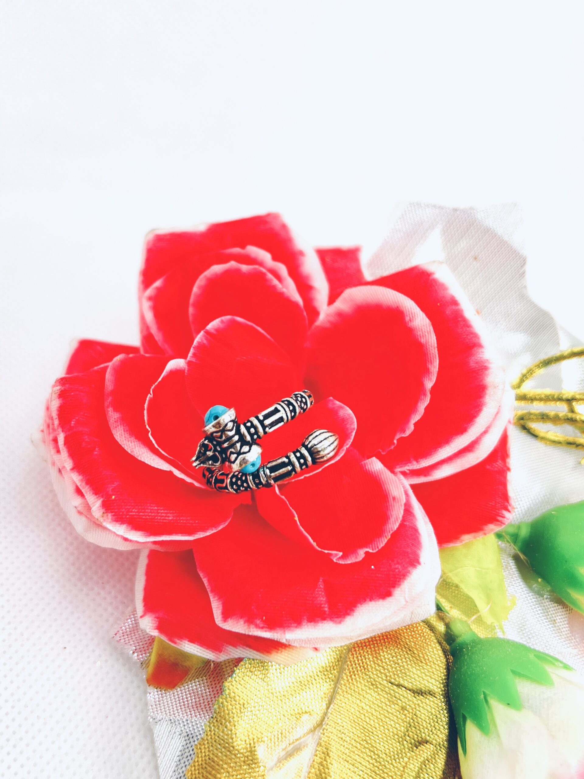 Trishul & Damroo 925 Sterling Silver Spiritual Ring - Image 2