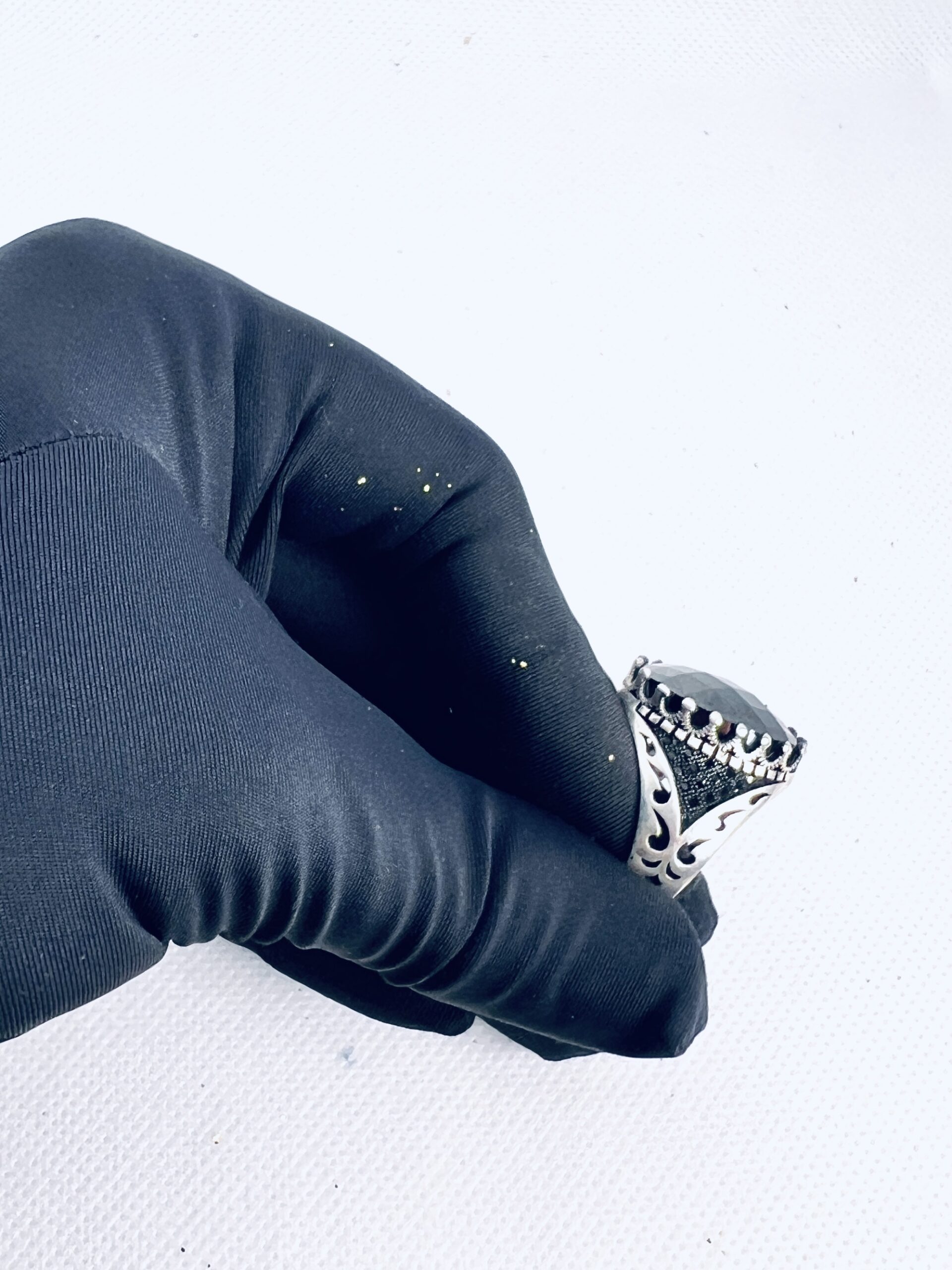 Vintage Black Onyx 925 Silver Men’s Ring - Image 2