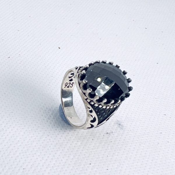 Vintage Black Onyx 925 Silver Men’s Ring