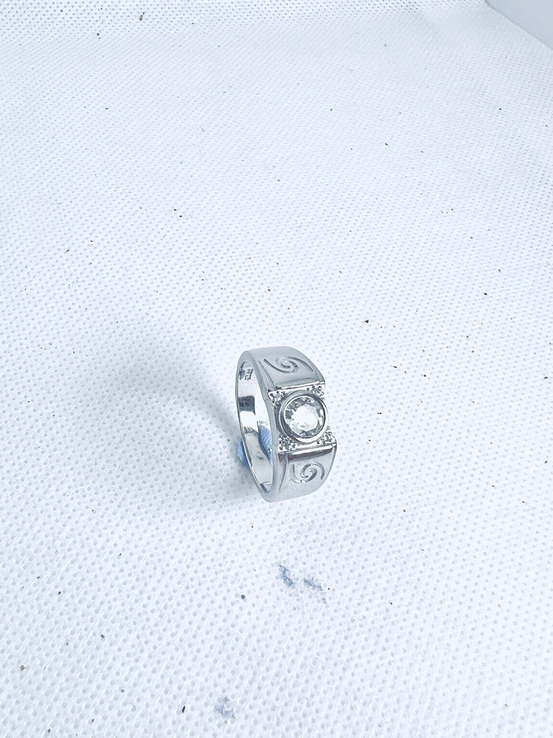 Classic Solitaire 925 Sterling Silver Men’s Ring - Image 2