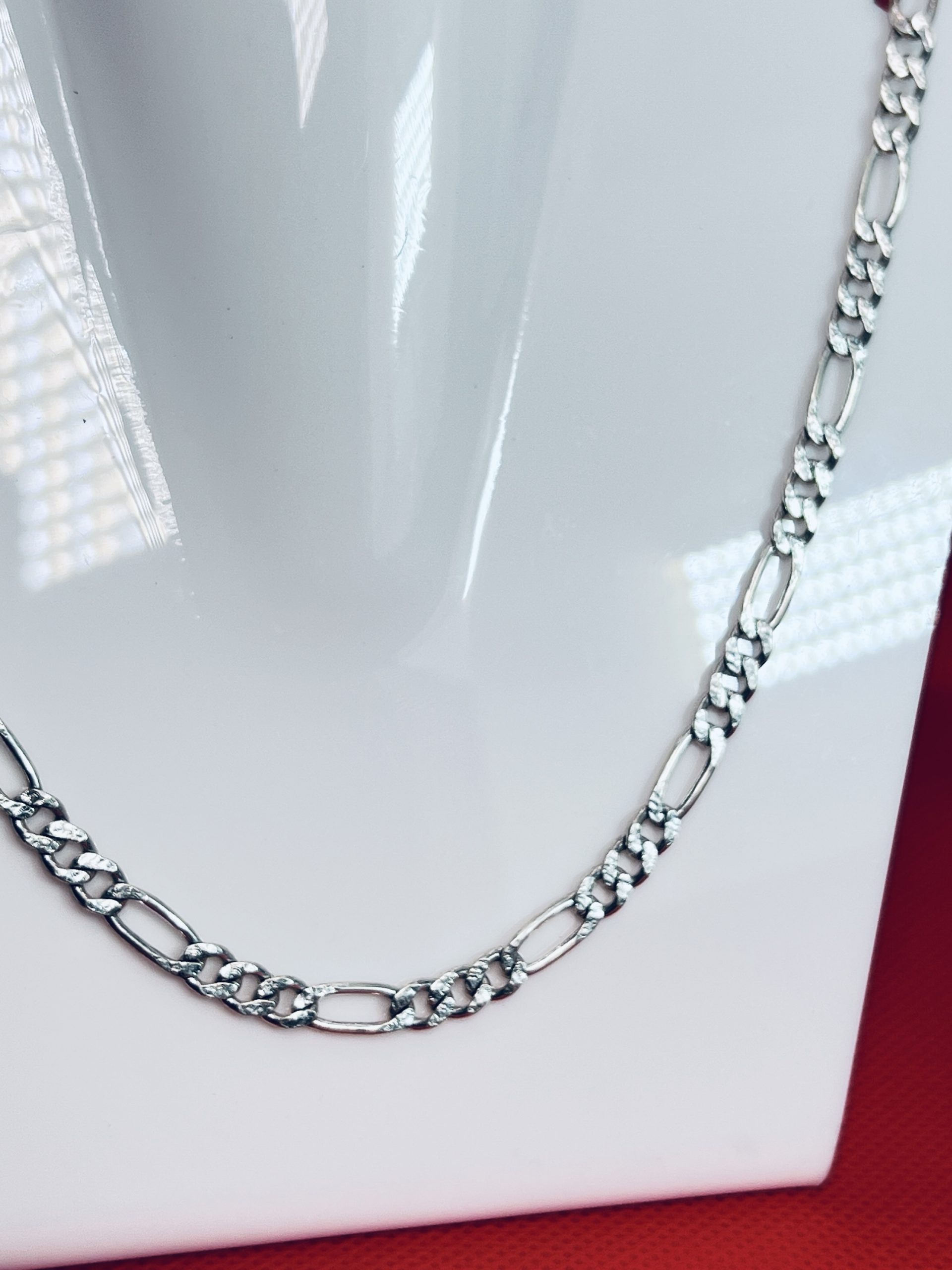 925 Sterling Silver Figaro Chain for Men - Image 6