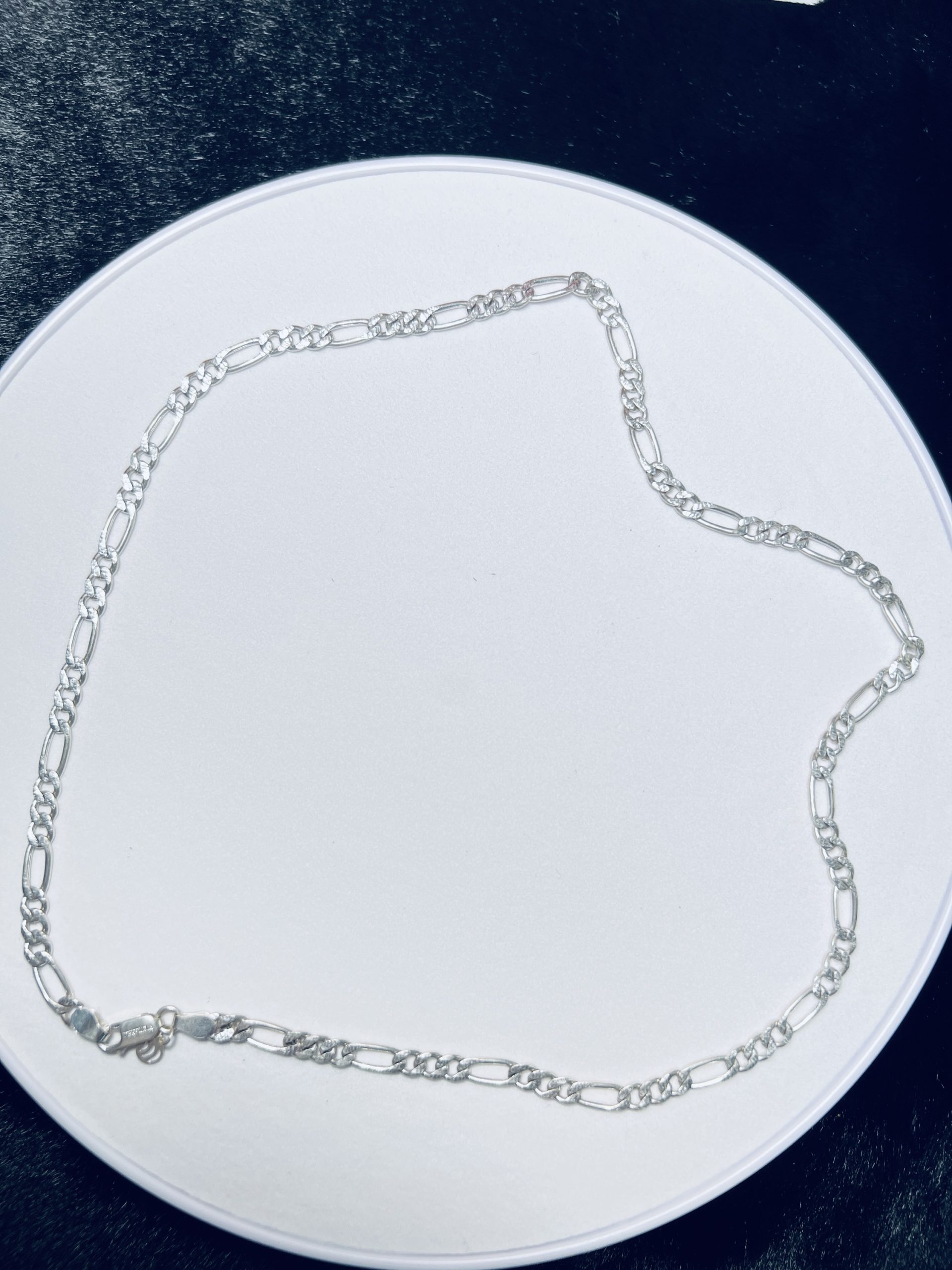 925 Sterling Silver Figaro Chain for Men - Image 3