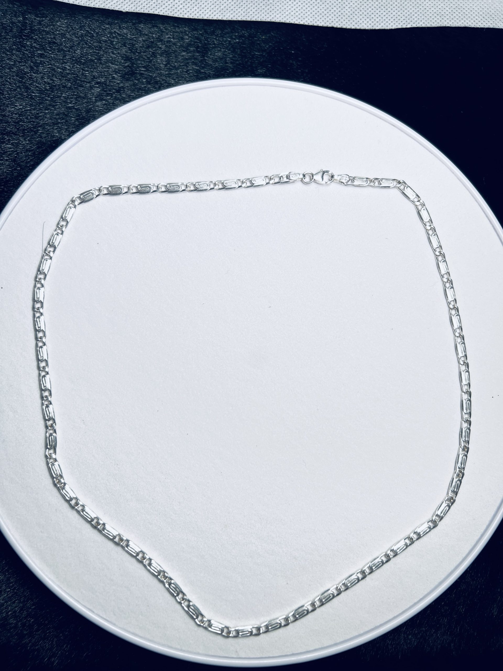 925 Sterling Silver Box Link Chain for Men - Image 4