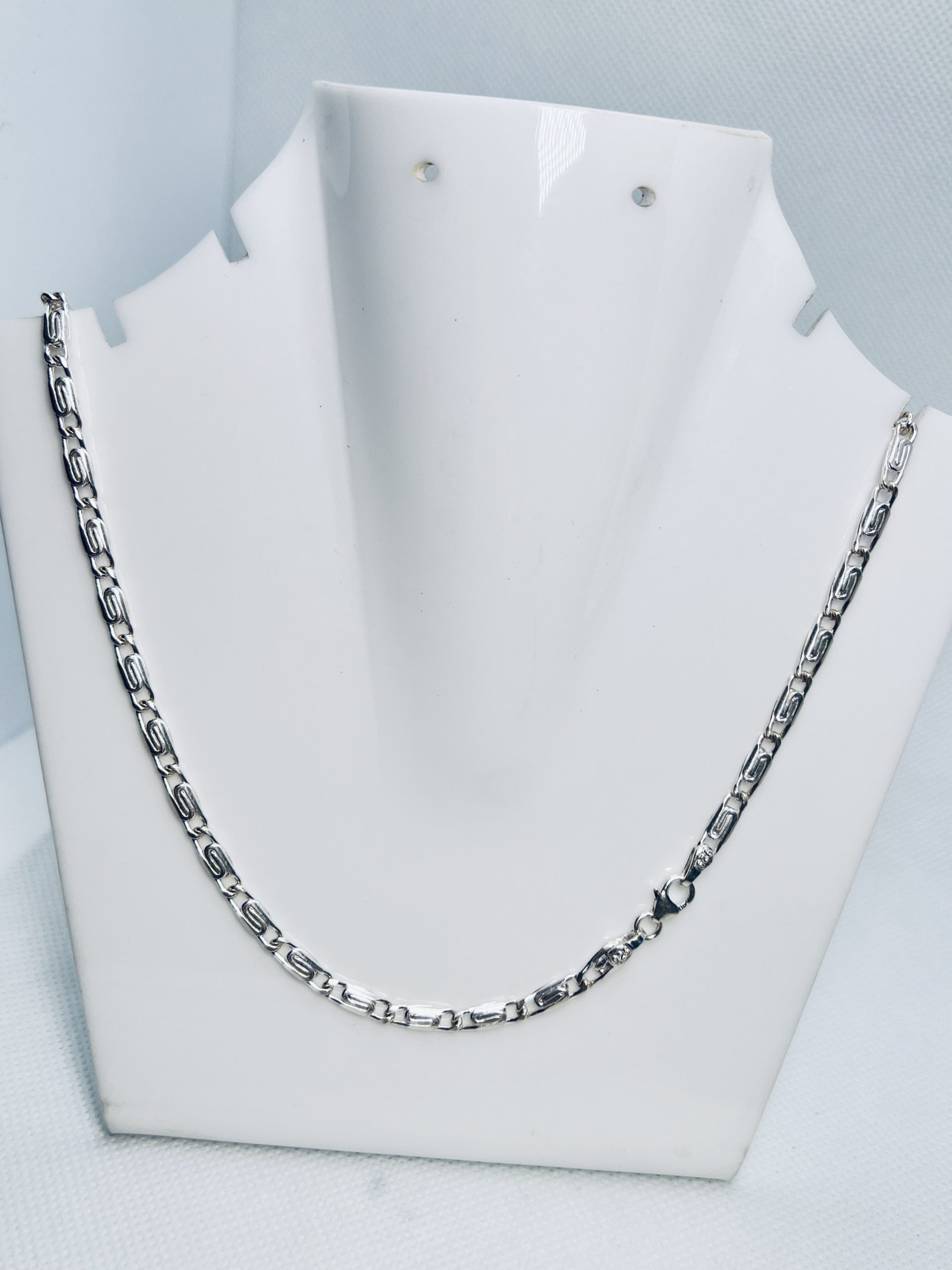 925 Sterling Silver Box Link Chain for Men
