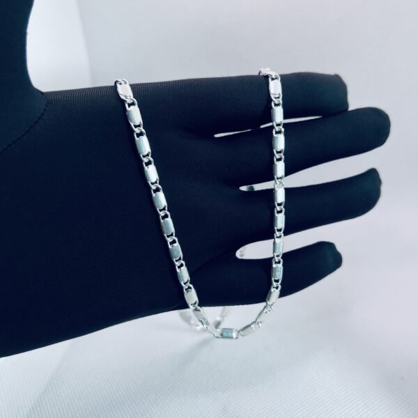 925 Sterling Silver Barrel Link Chain for Men