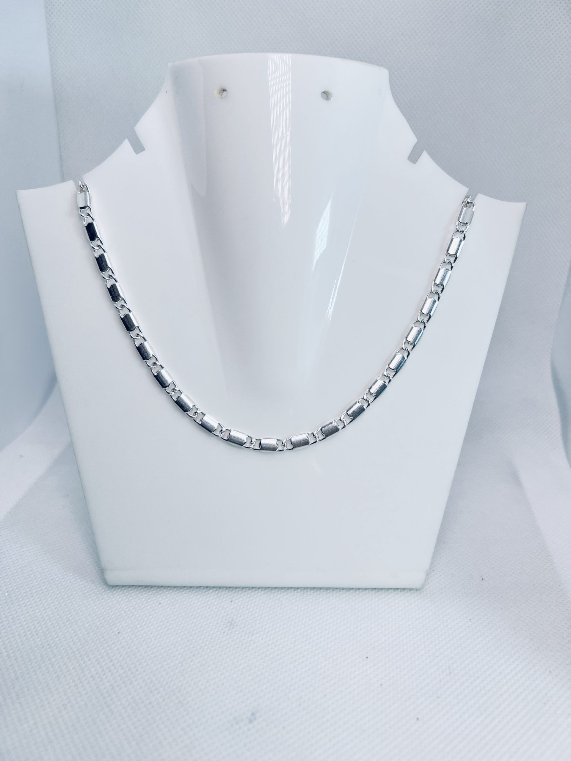 925 Sterling Silver Barrel Link Chain for Men - Image 2