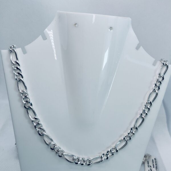 925 Sterling Silver Designer Figaro Chain for Men