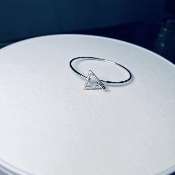 925 Silver Geometric Triangle Bracelet