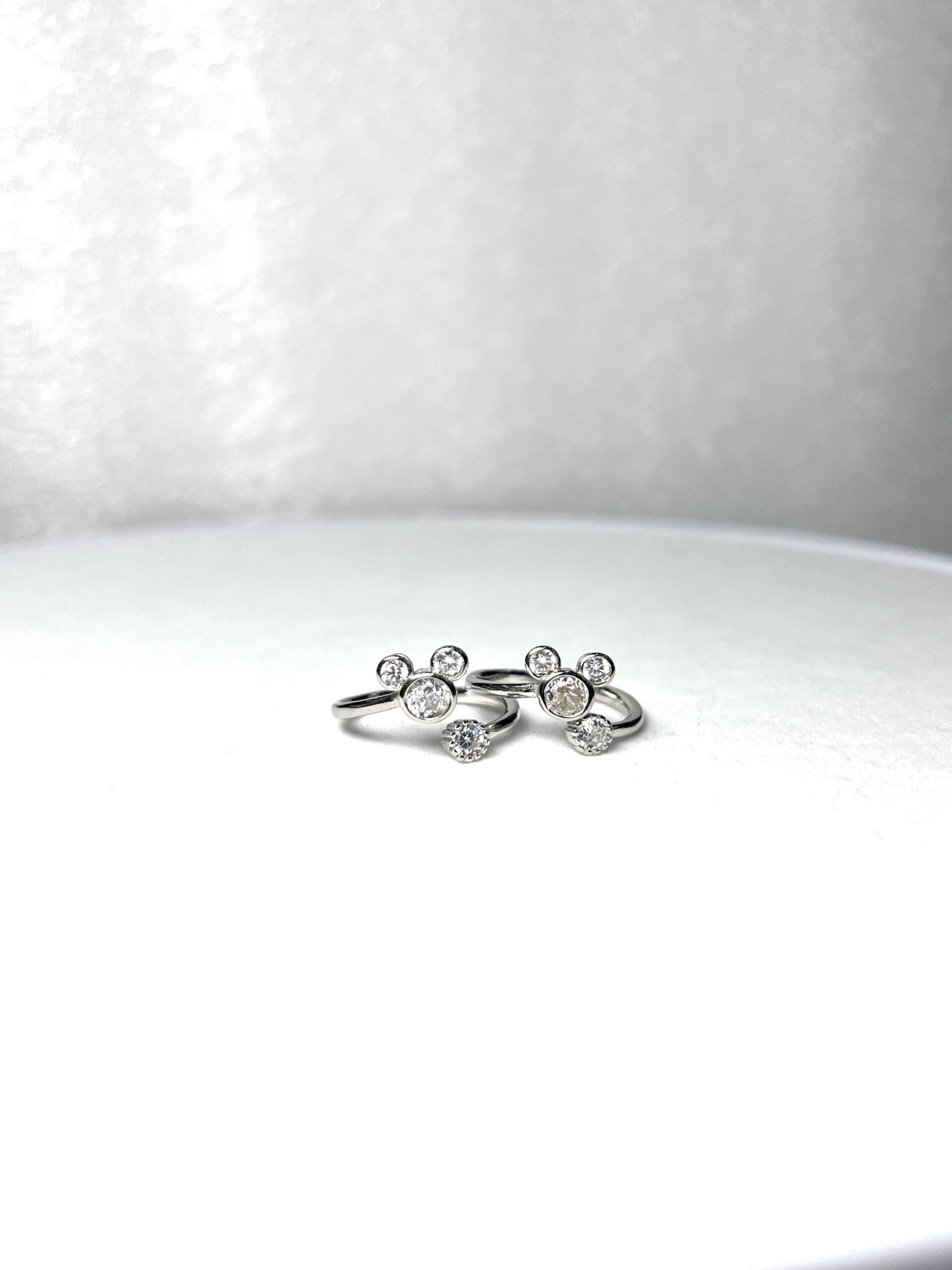 925 Silver Sparkling Crystal Toe Rings (Set of 2) - Image 2