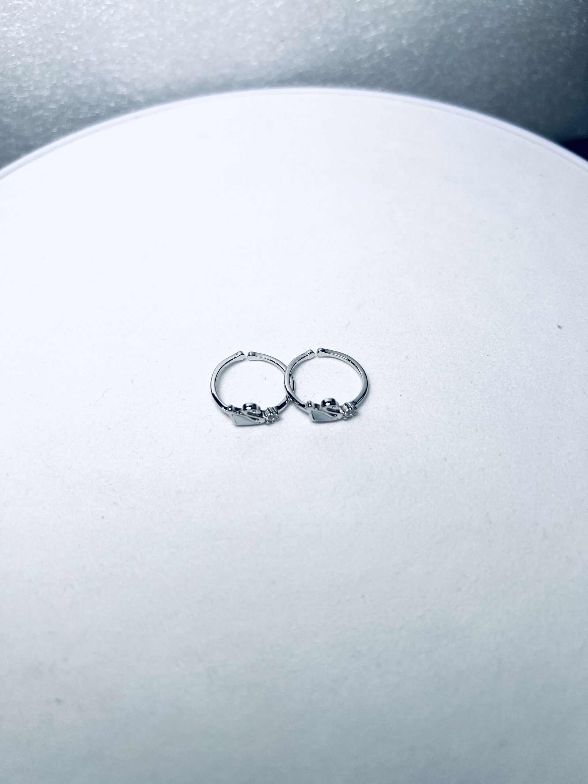 925 Toe ring with pearl inside (set of 2) - Image 2