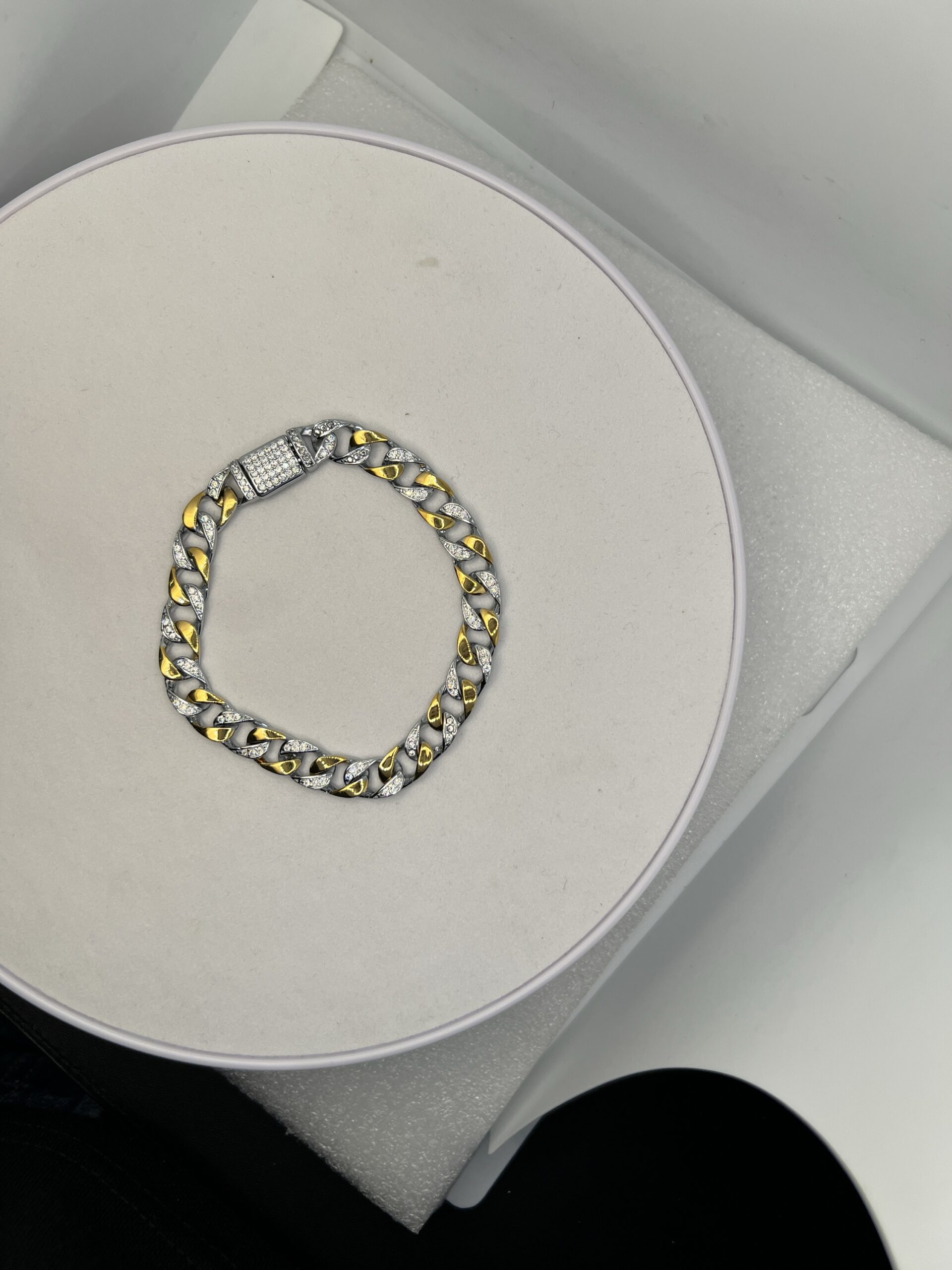 The Golden Curb Link 925 Silver Bracelet - Image 3