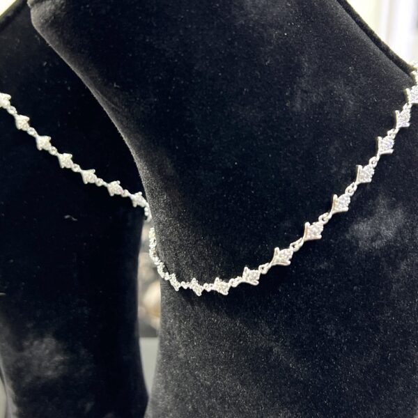 Radiant Points Sterling Silver Anklet