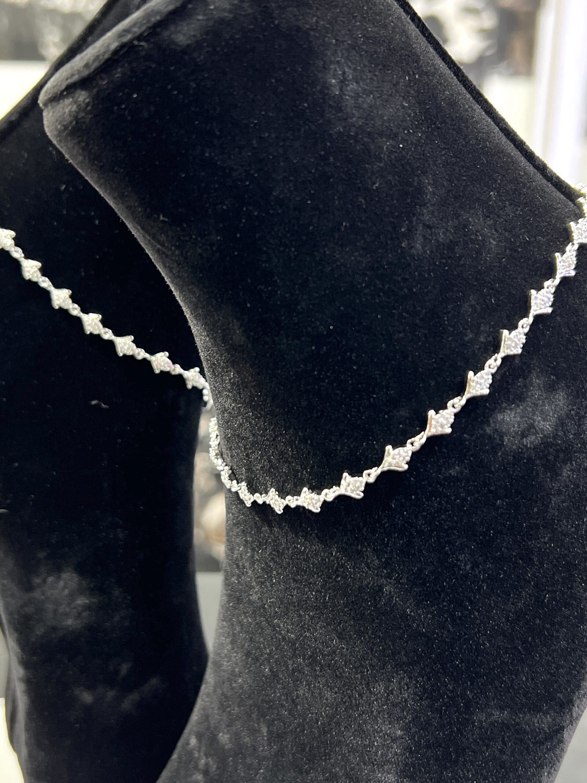 Radiant Points Sterling Silver Anklet