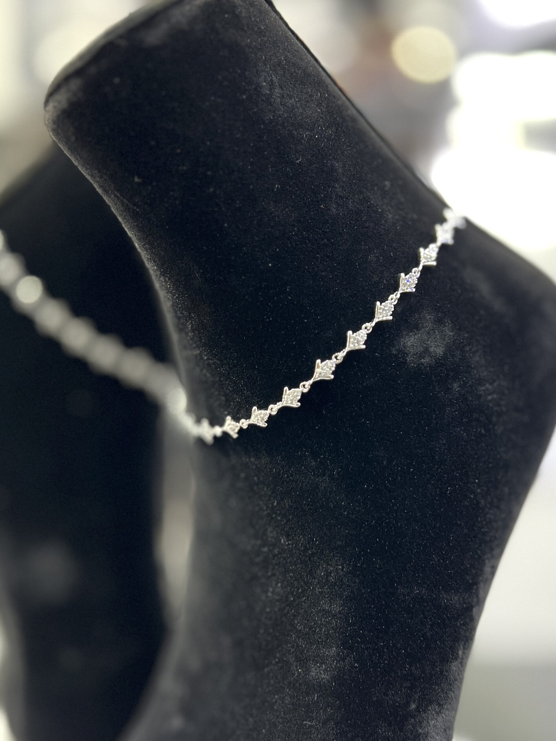 Radiant Points Sterling Silver Anklet - Image 2