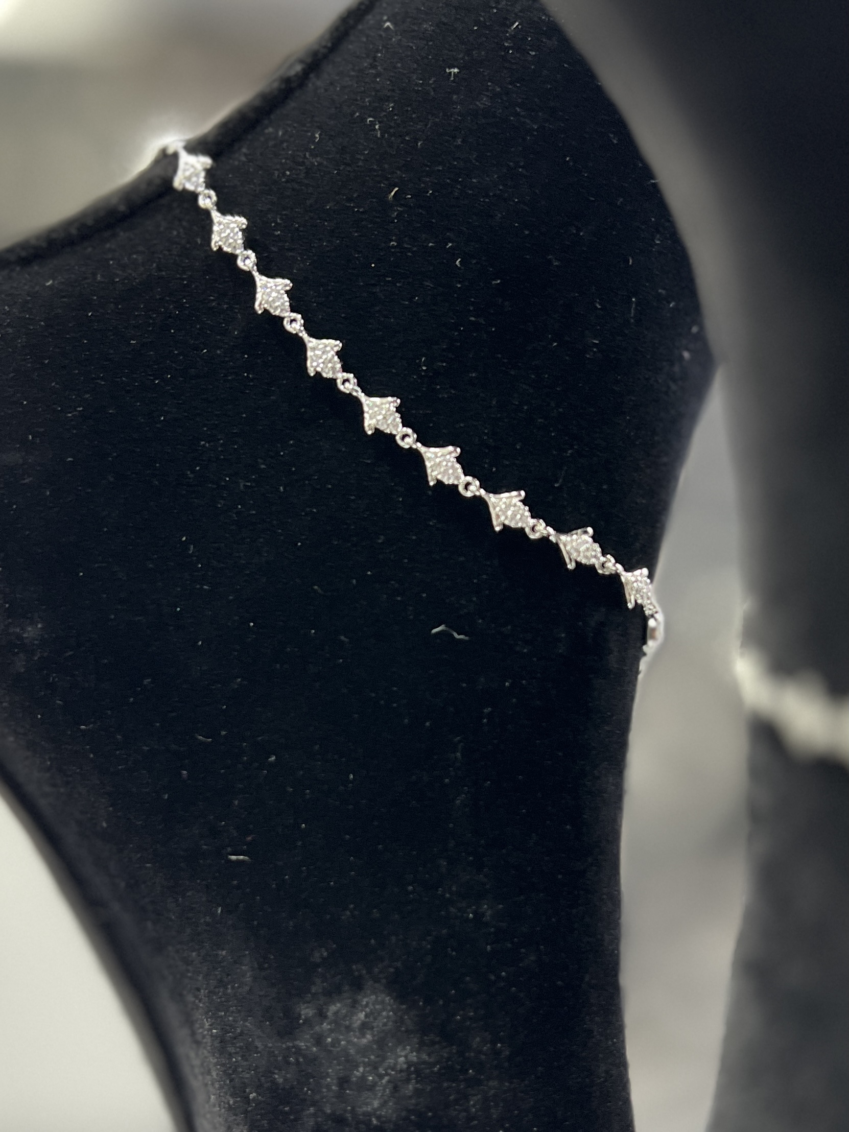 Radiant Points Sterling Silver Anklet - Image 3