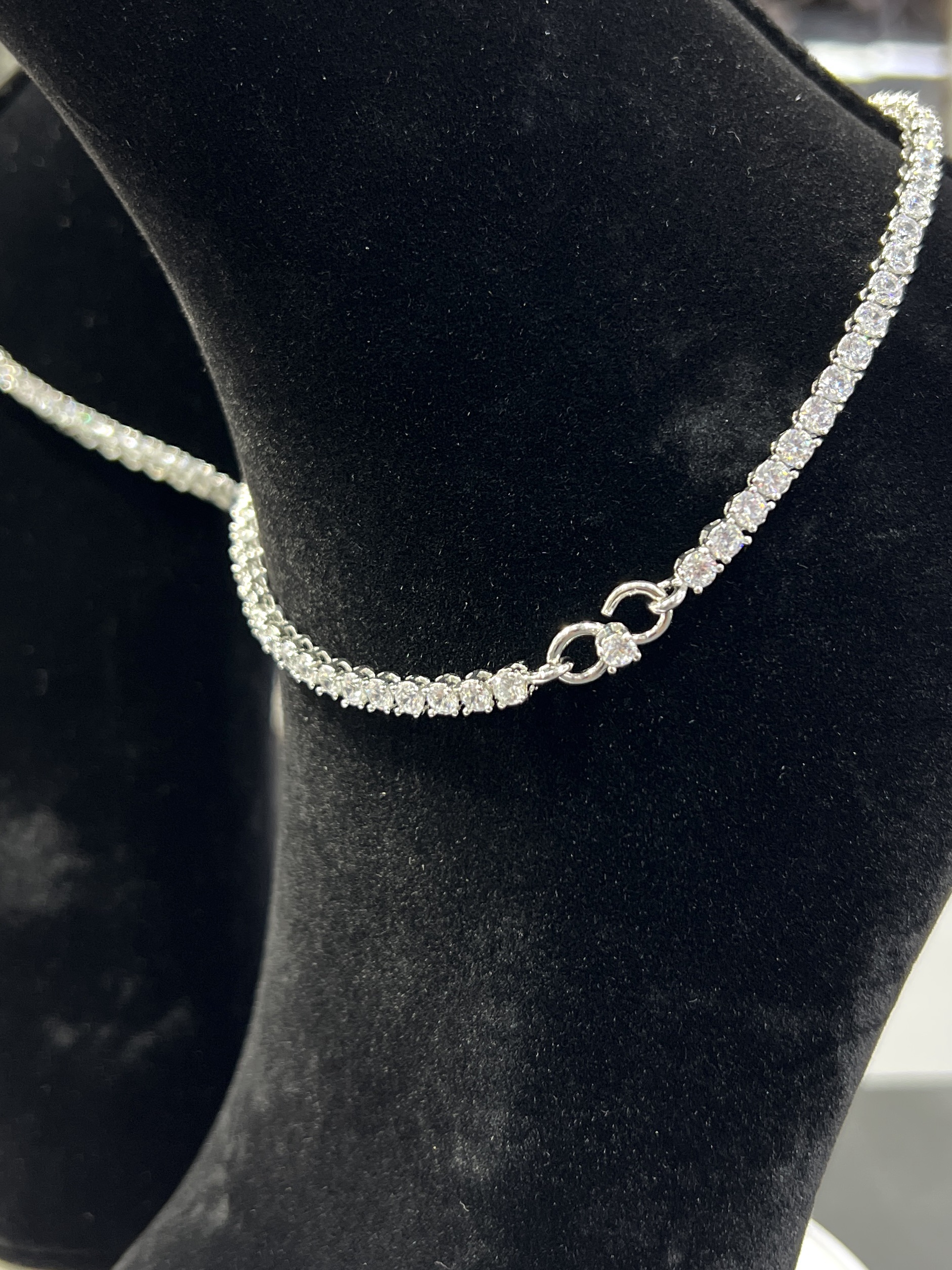 The "Endless Sparkle" Sterling Silver Anklet