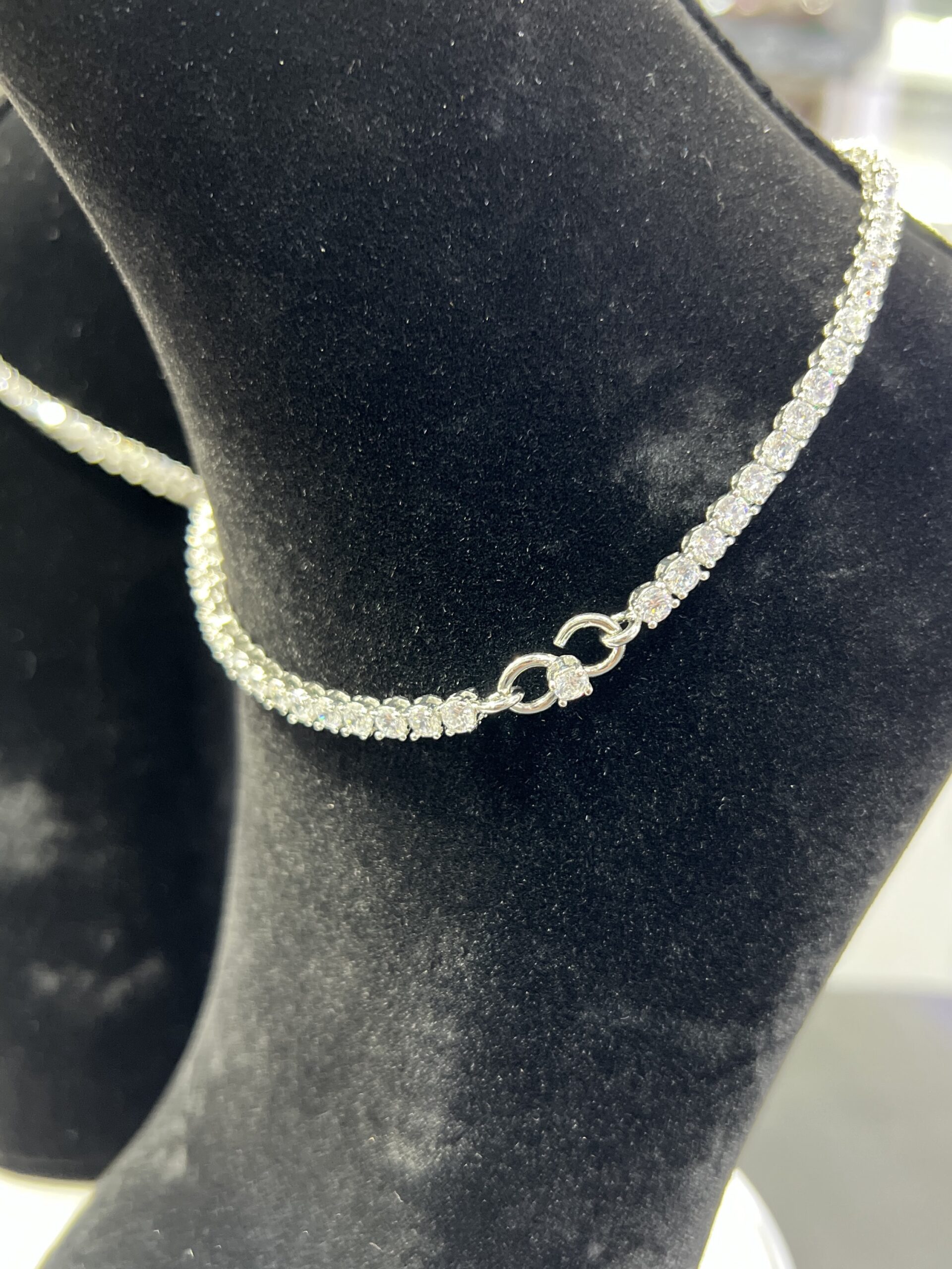 The "Endless Sparkle" Sterling Silver Anklet - Image 3