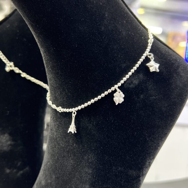 Lucky Wanderer Sterling Silver Anklet