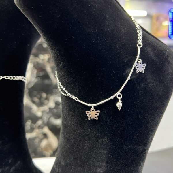 Silver Butterfly Anklet