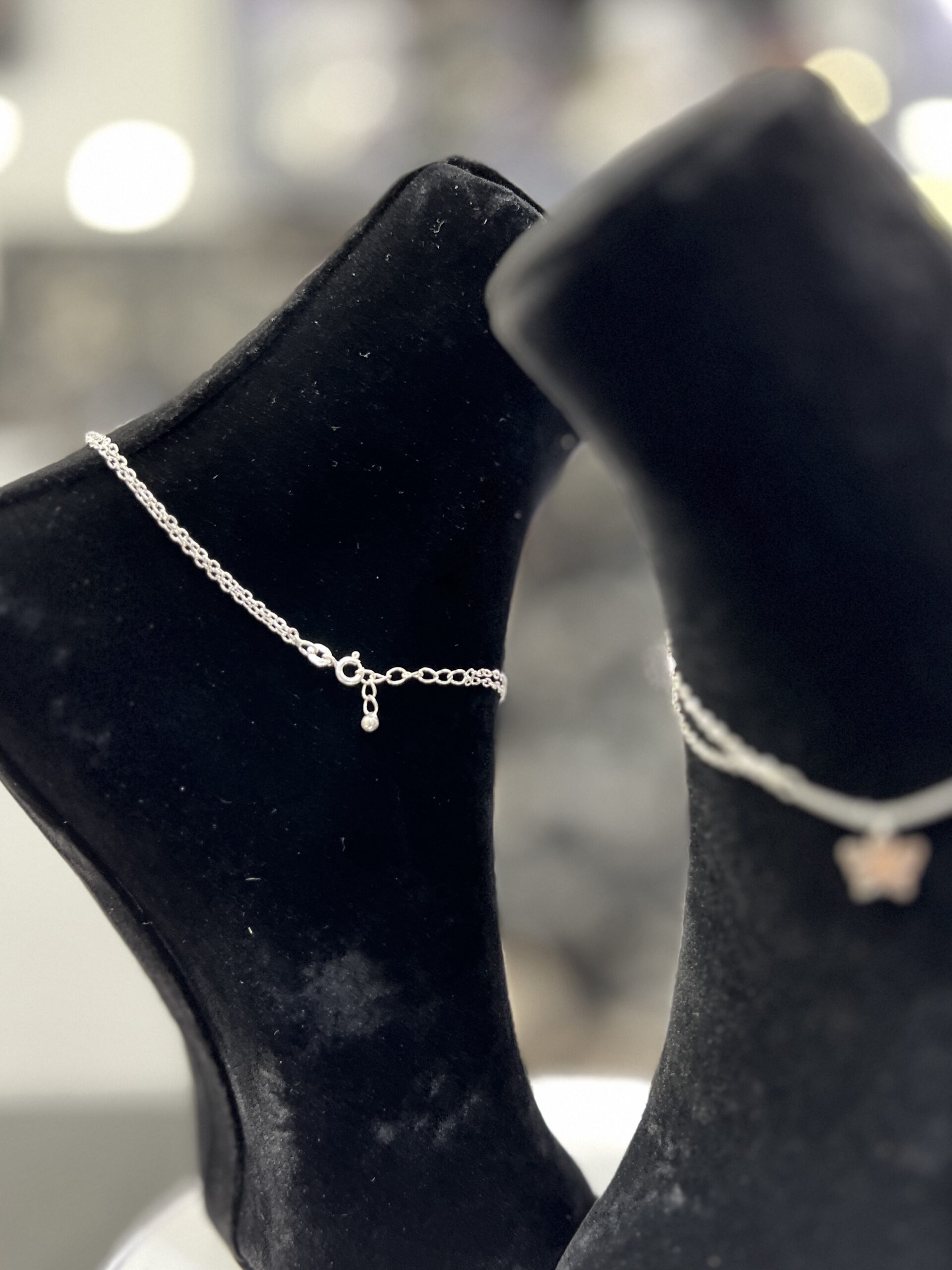Silver Butterfly Anklet - Image 2