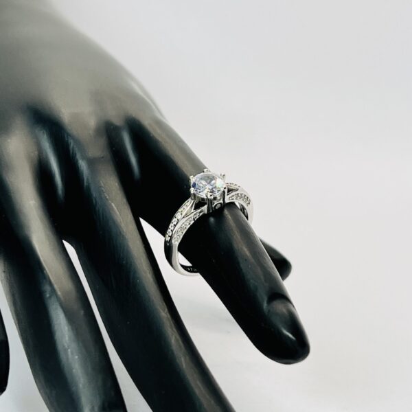 Elegant Split Silver Ring