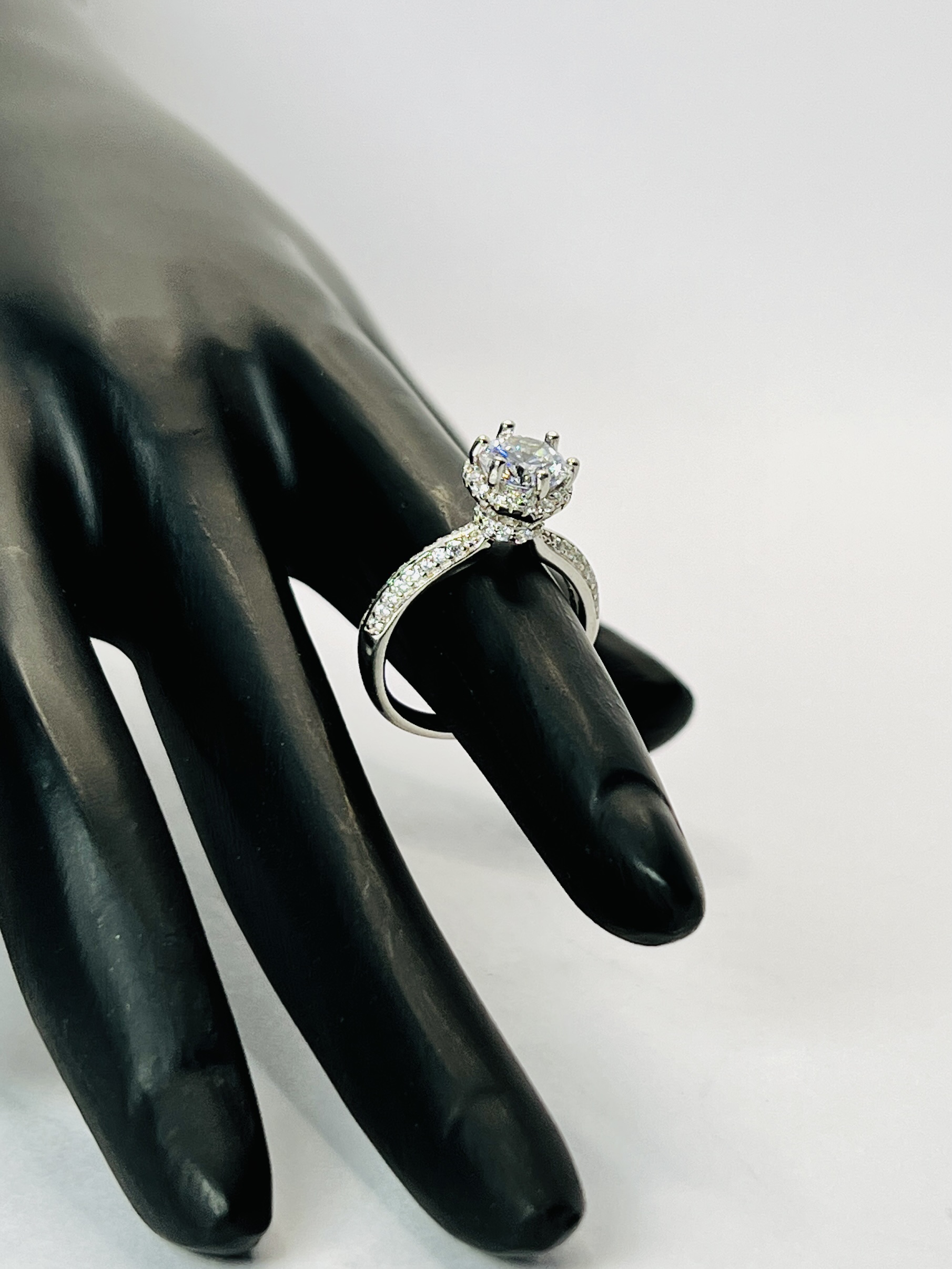 Silver Engagement Ring size 5.5