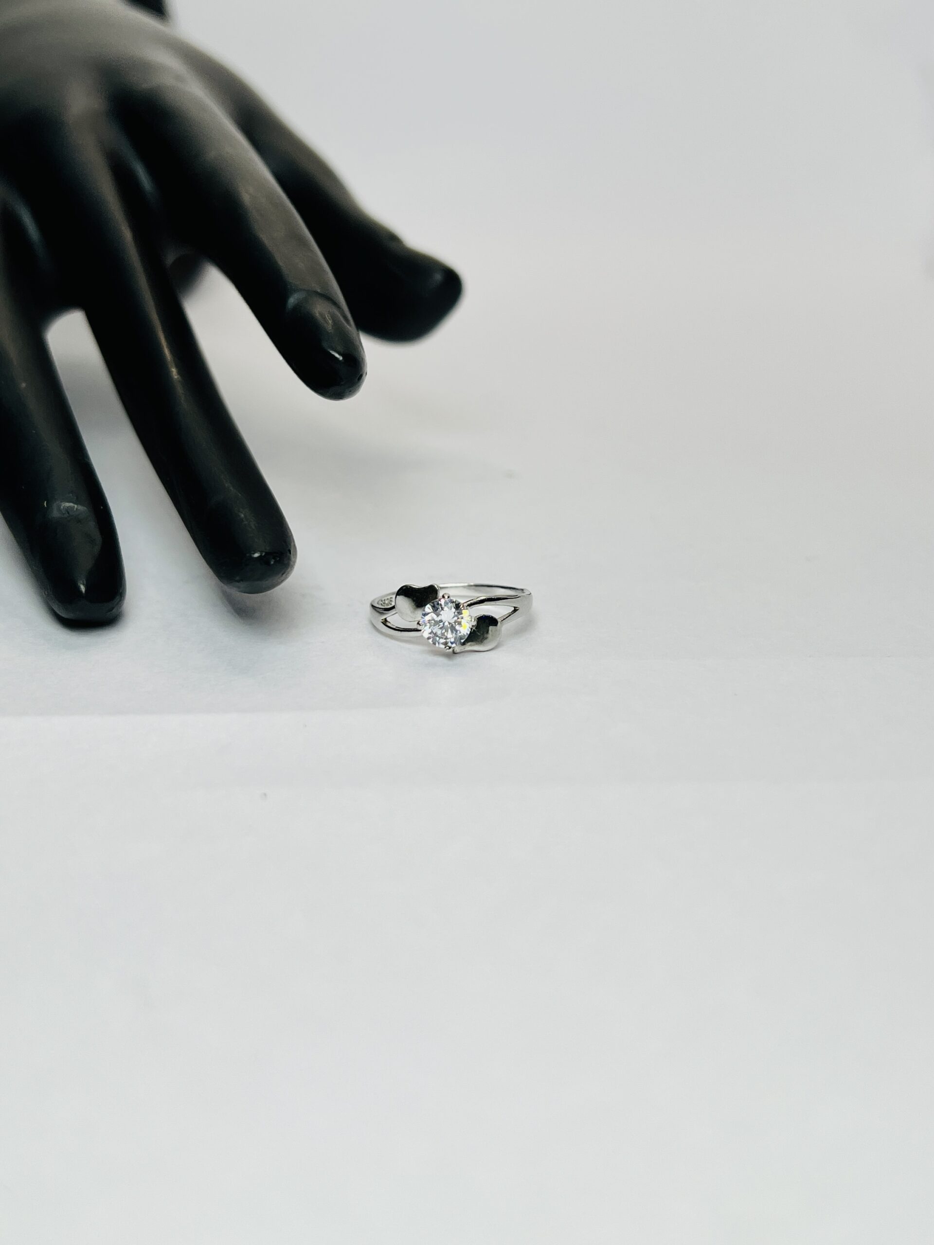 925 Sterling Silver Bypass Ring size 6 - Image 2
