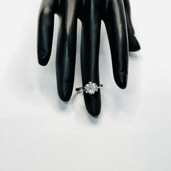 Classic 925 Sterling Silver Solitaire Women’s Ring