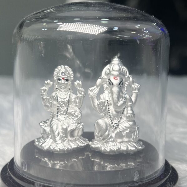 999 Pure Silver Lakshmi Ganesh Idol