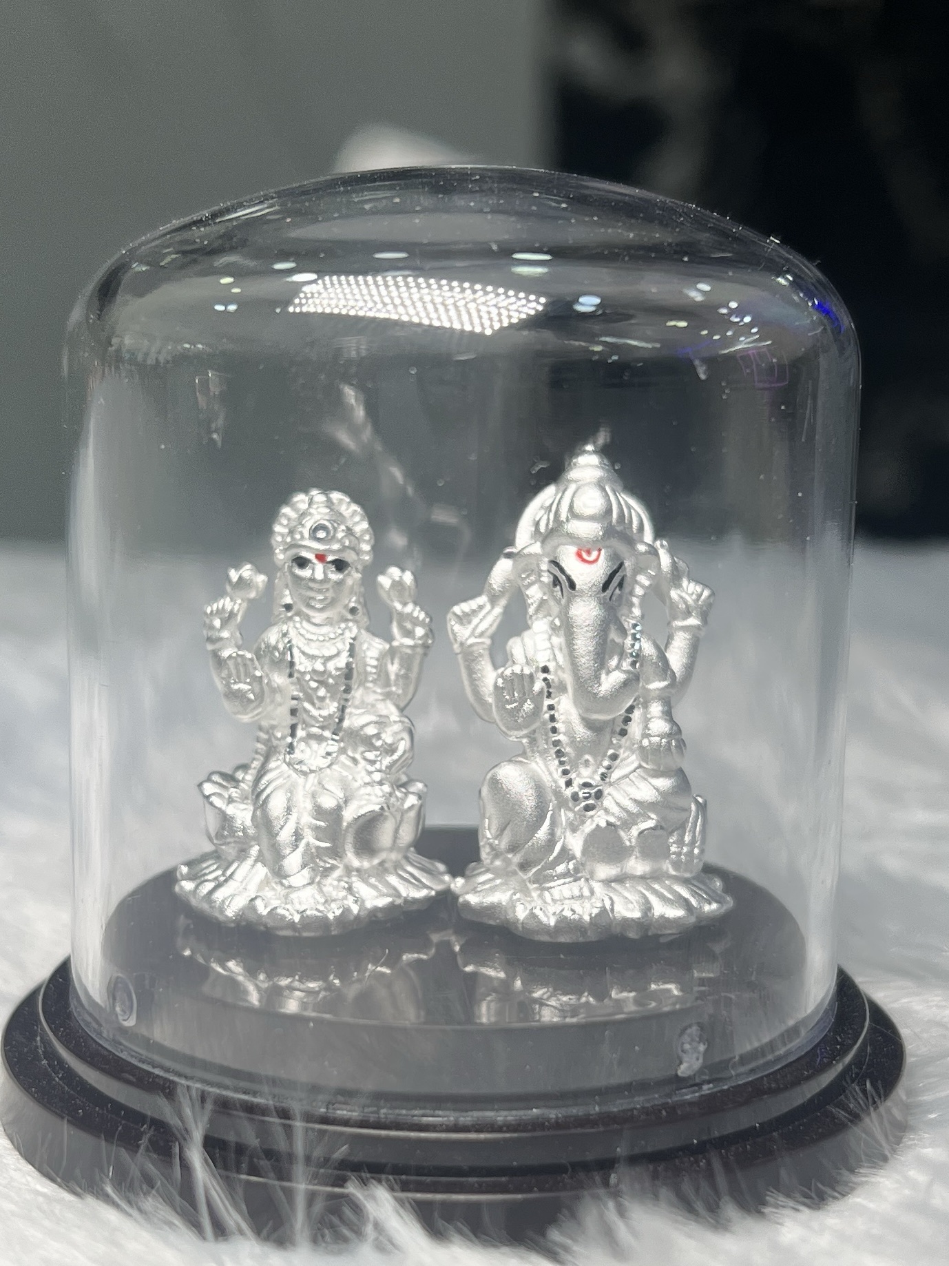 999 Pure Silver Lakshmi Ganesh Idol