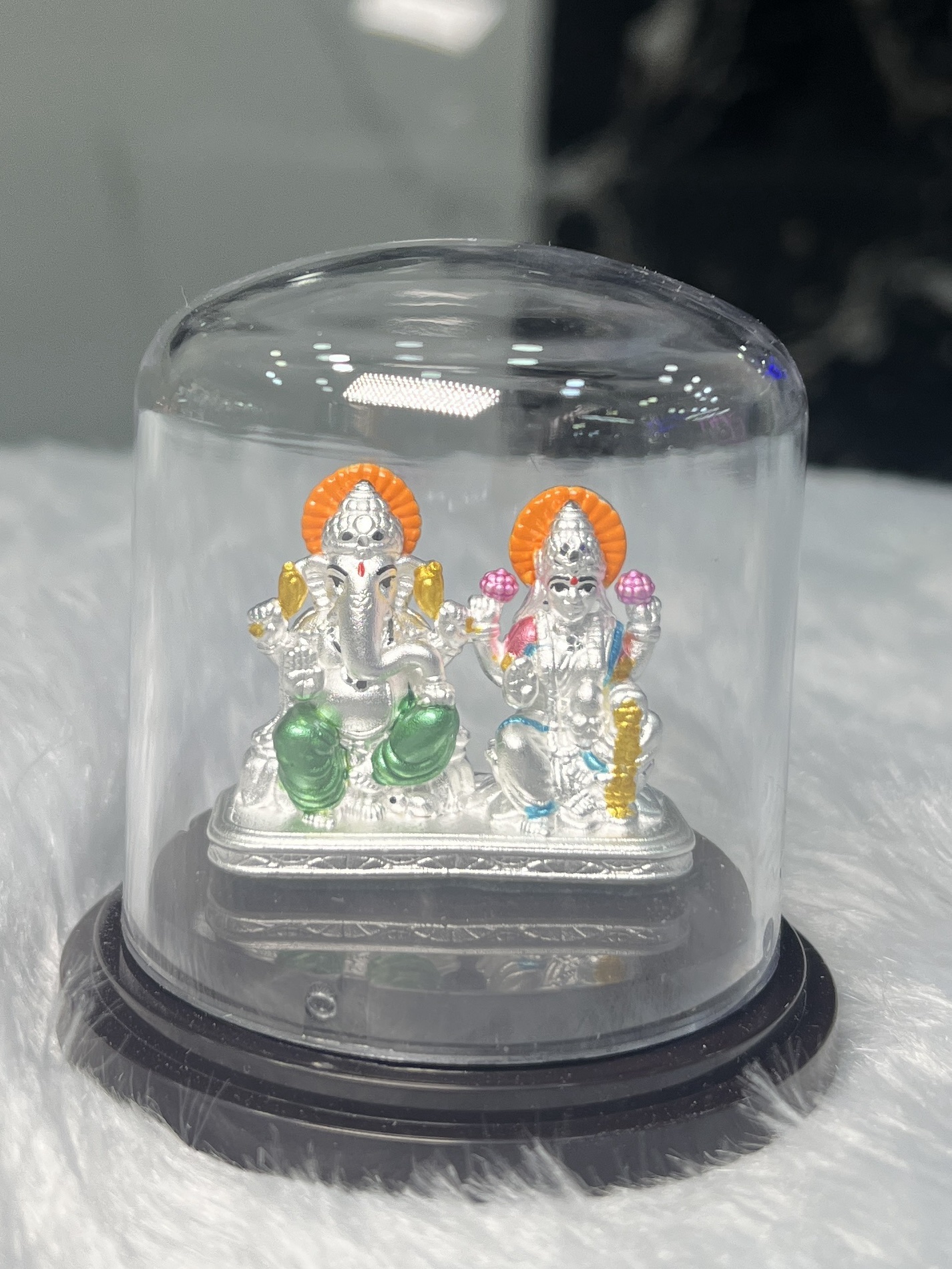 999 Pure Silver Lakshmi Ganesh Idol - Image 4