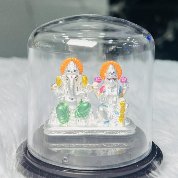 999 Pure Silver Lakshmi Ganesh Idol