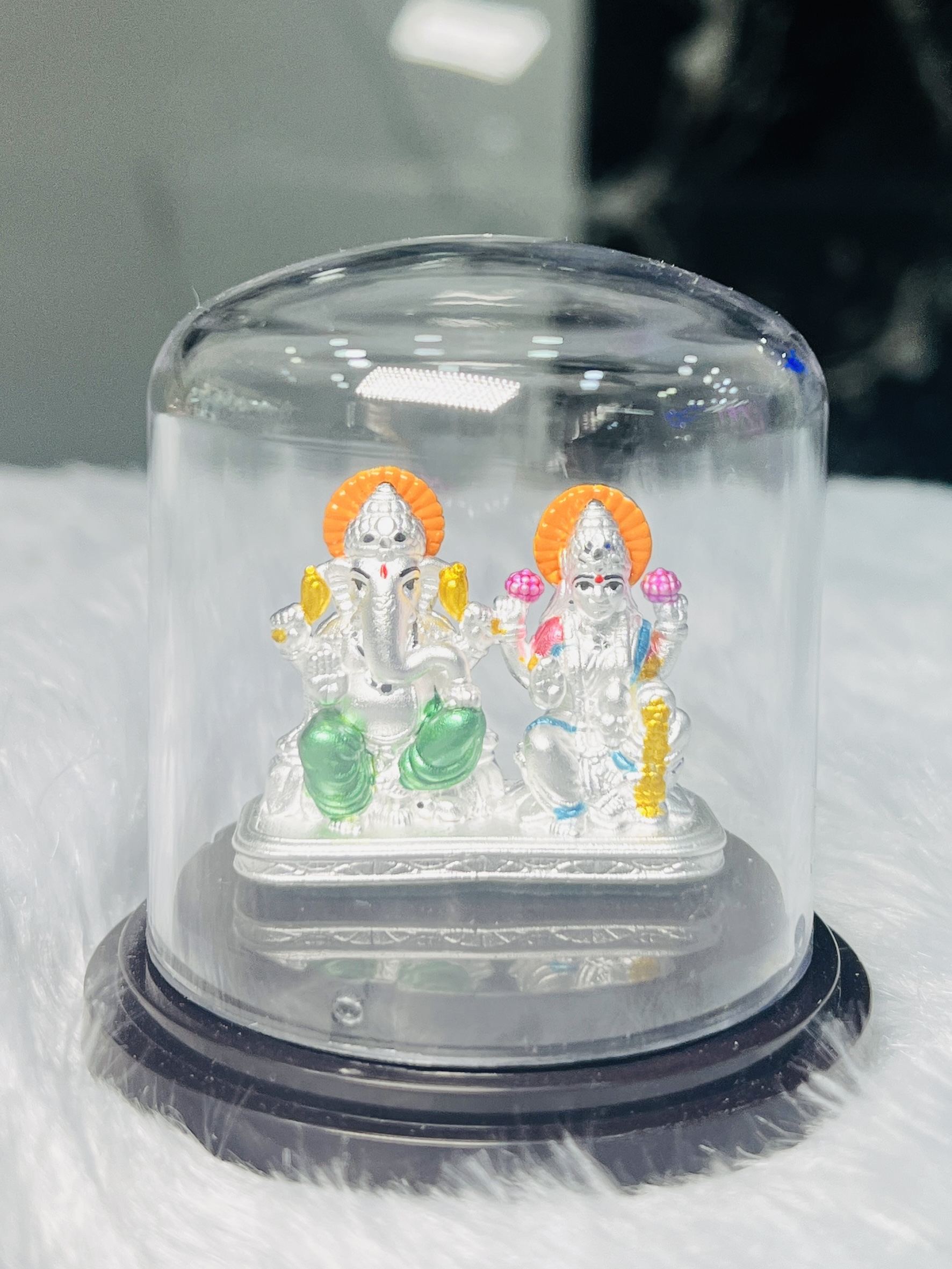 999 Pure Silver Lakshmi Ganesh Idol