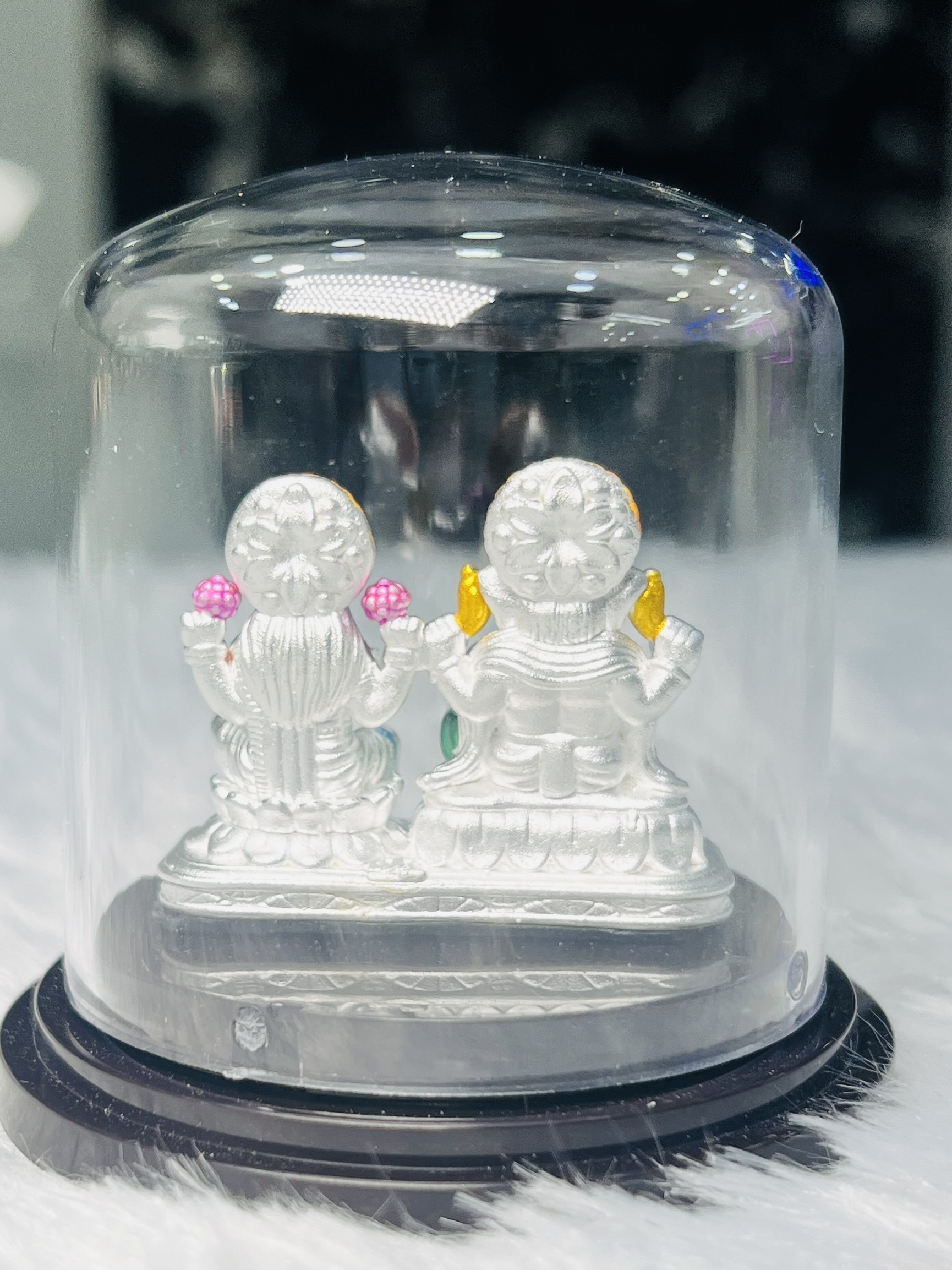 999 Pure Silver Lakshmi Ganesh Idol - Image 3