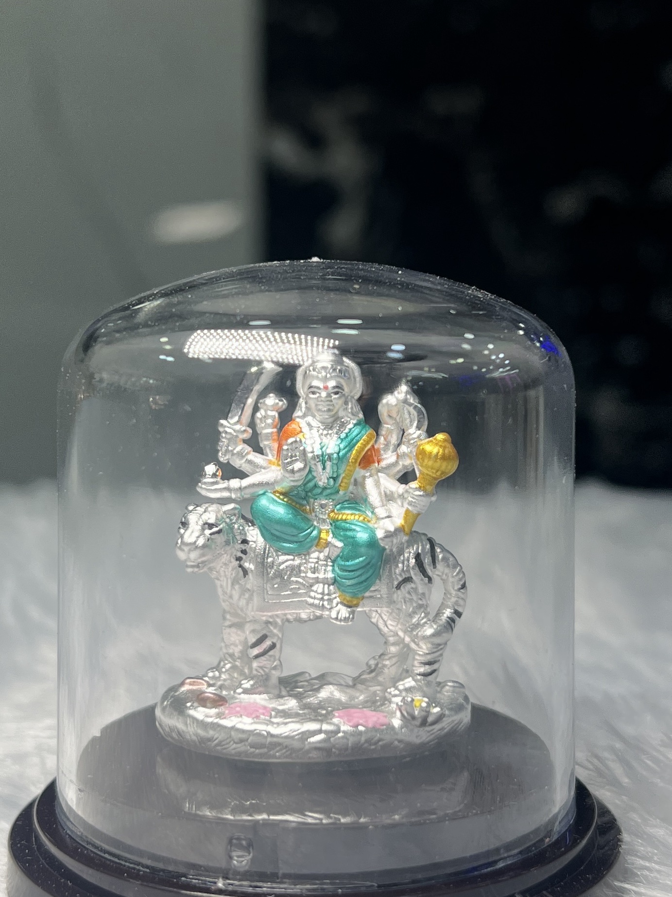 999 Pure Silver Sherawali Maa Idol - Image 4