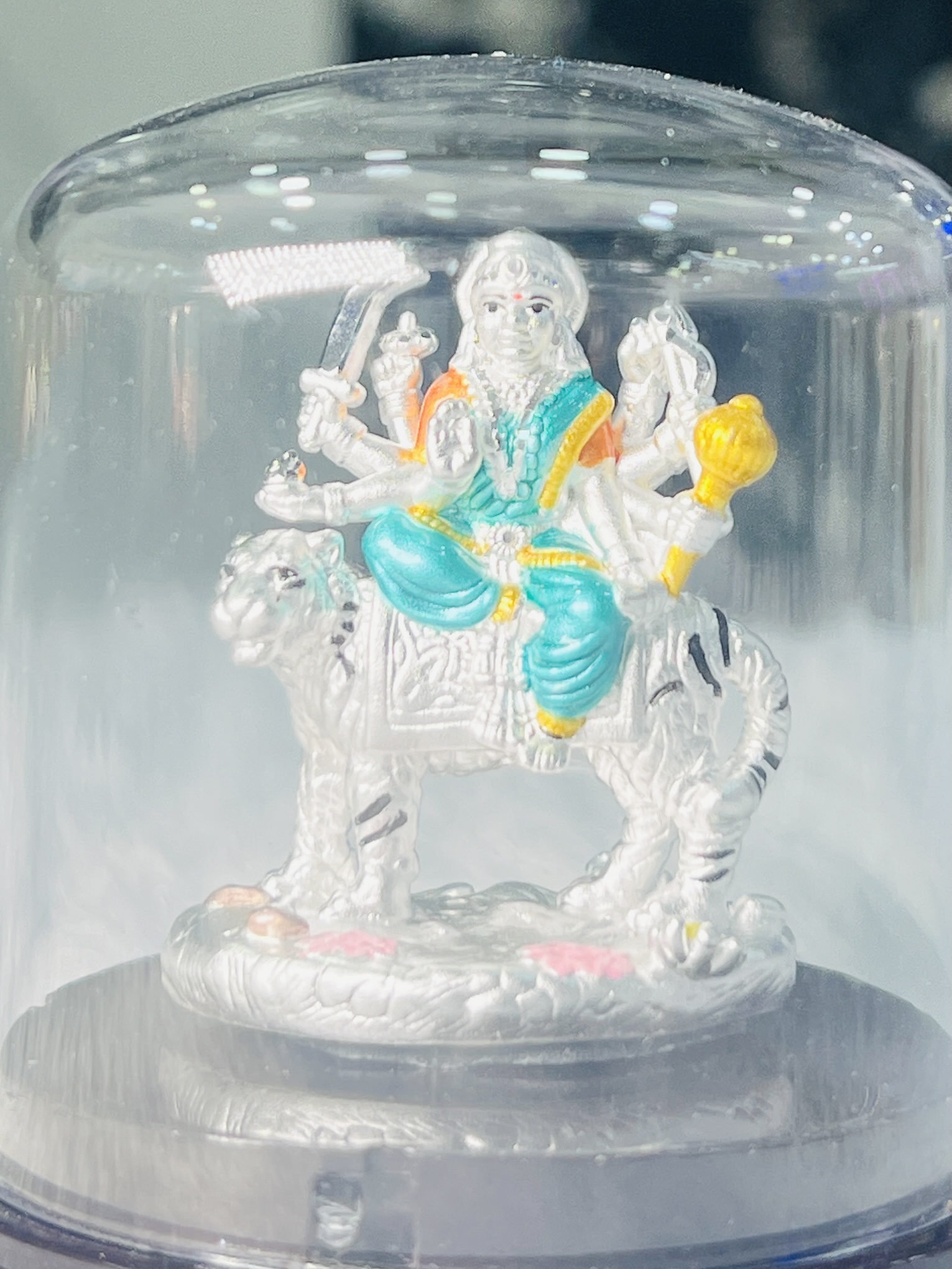 999 Pure Silver Sherawali Maa Idol