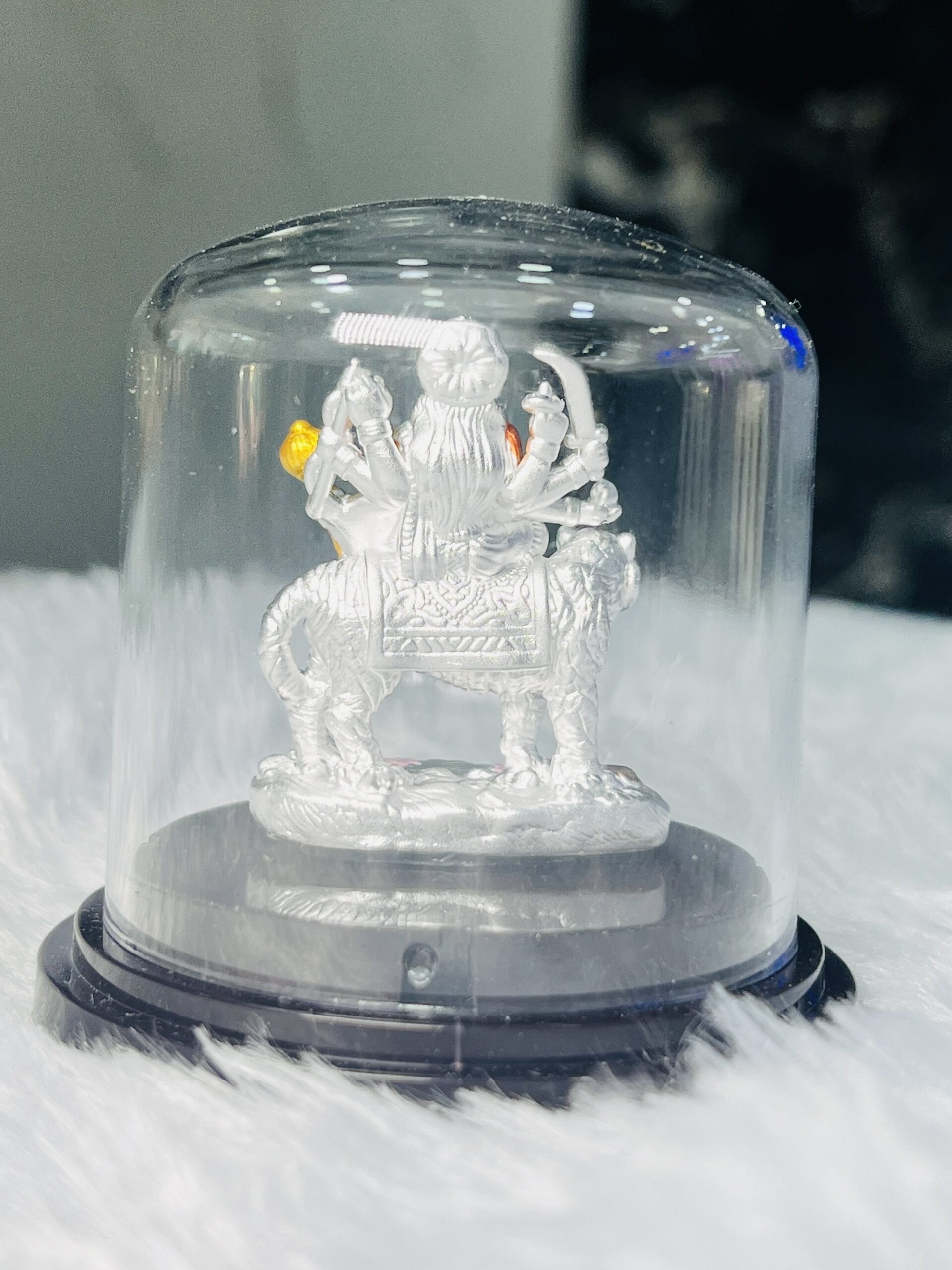999 Pure Silver Sherawali Maa Idol - Image 3