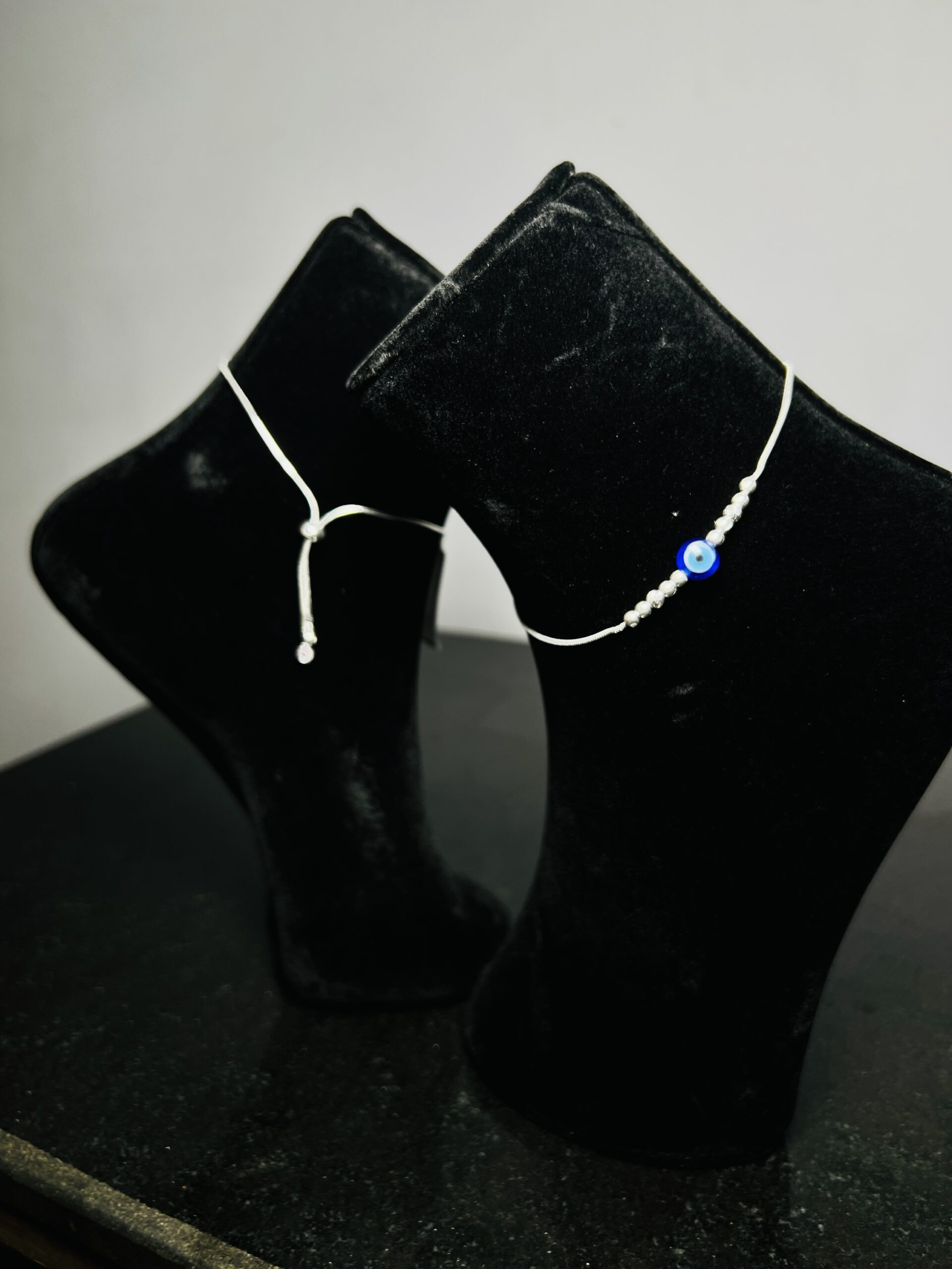Evil Eye Tide up 925 Silver Anklet - Image 3