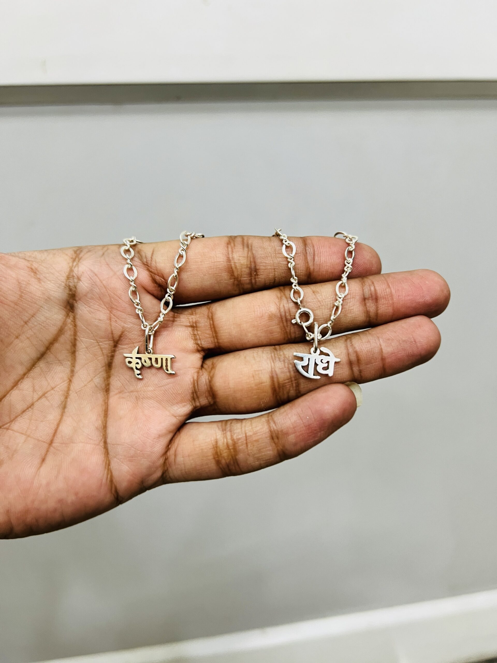 925 Pure Silver Krishan locket and chain - Image 2