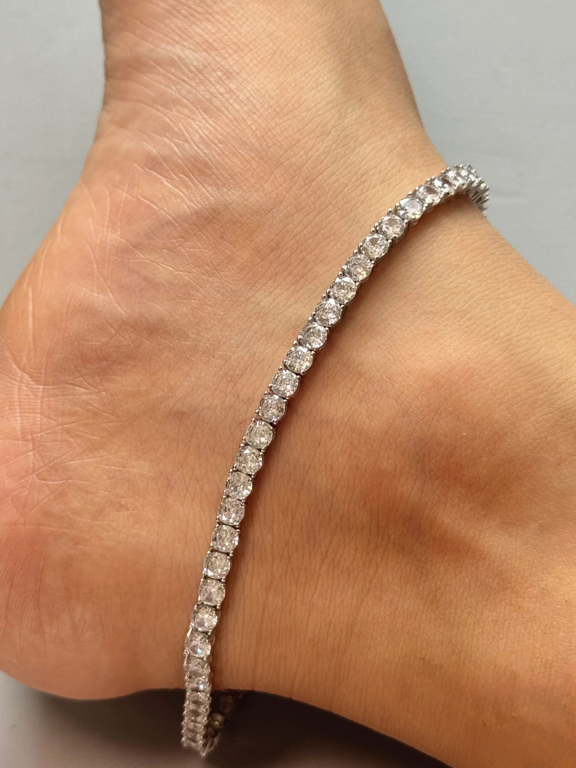 925 Silver American Diamond Anklet - Image 4