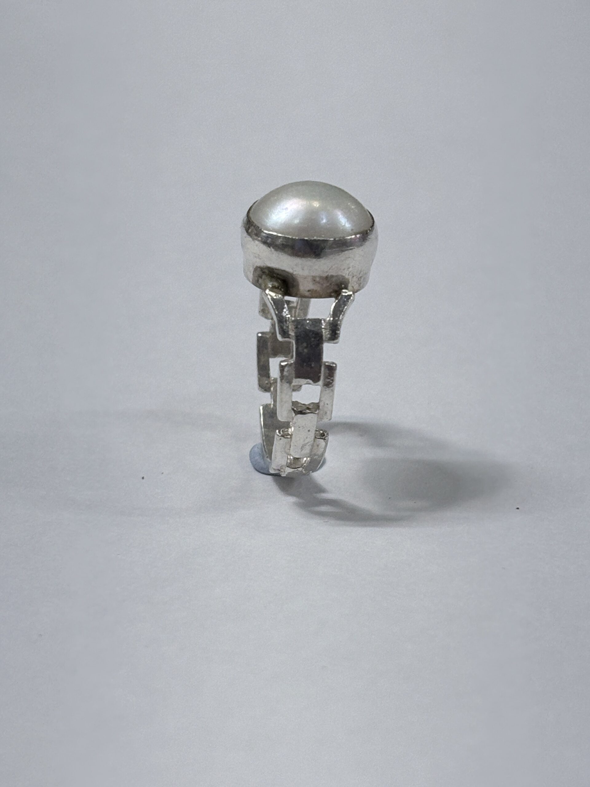 Natural Pearl Silver Ring. 10 rati Pearl - Image 3