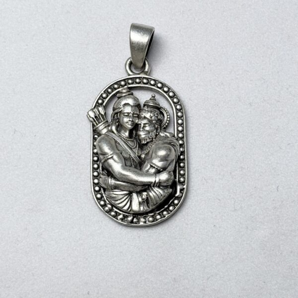 Shre Ram and Hanuman ji pendent 925 Oxidised