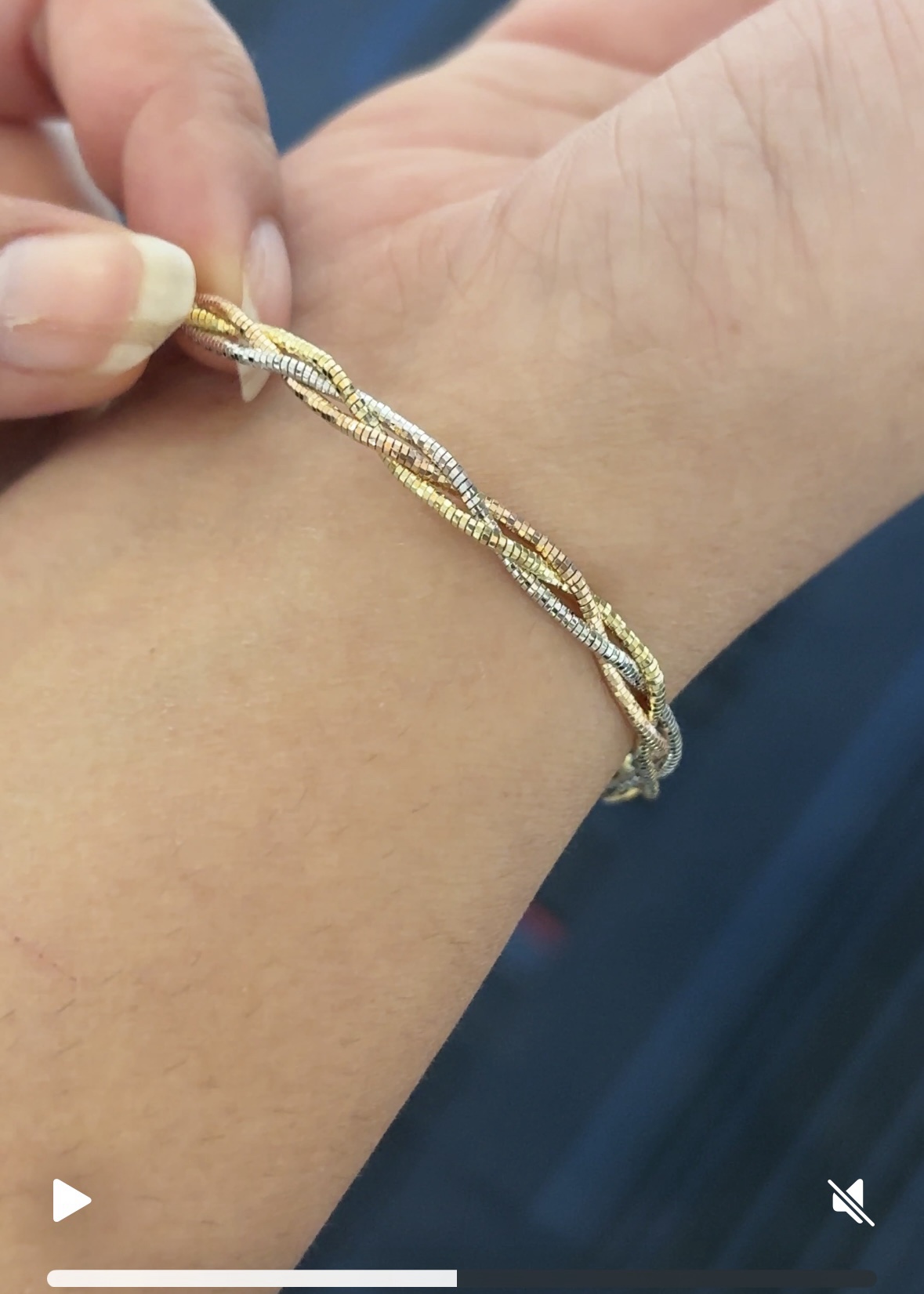Italian Tri-Color Twisted Snake Bracelet – Anti-Tarnish Premium Silver - Image 2