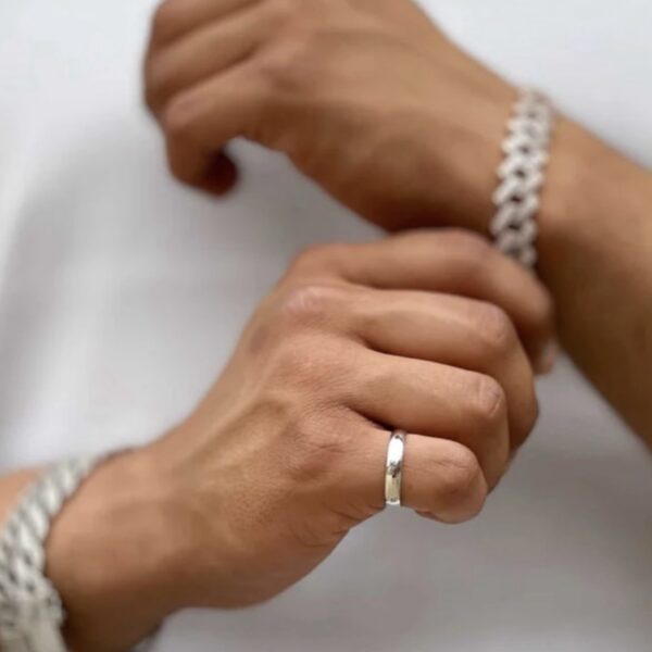 925 Sterling Silver Plain Ring Band Men’s Plain Silver Ring