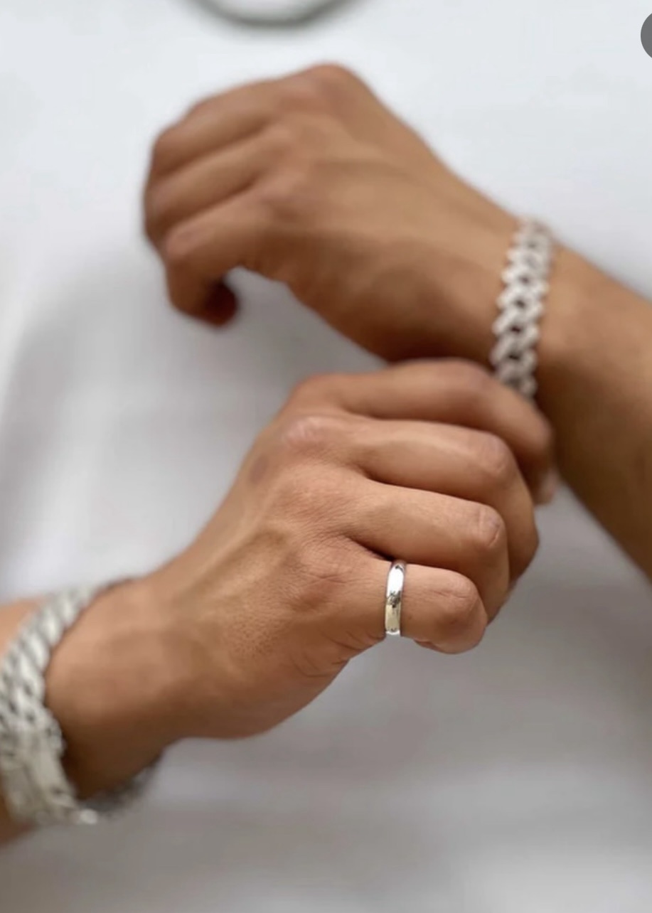 925 Sterling Silver Plain Ring Band Men’s Plain Silver Ring