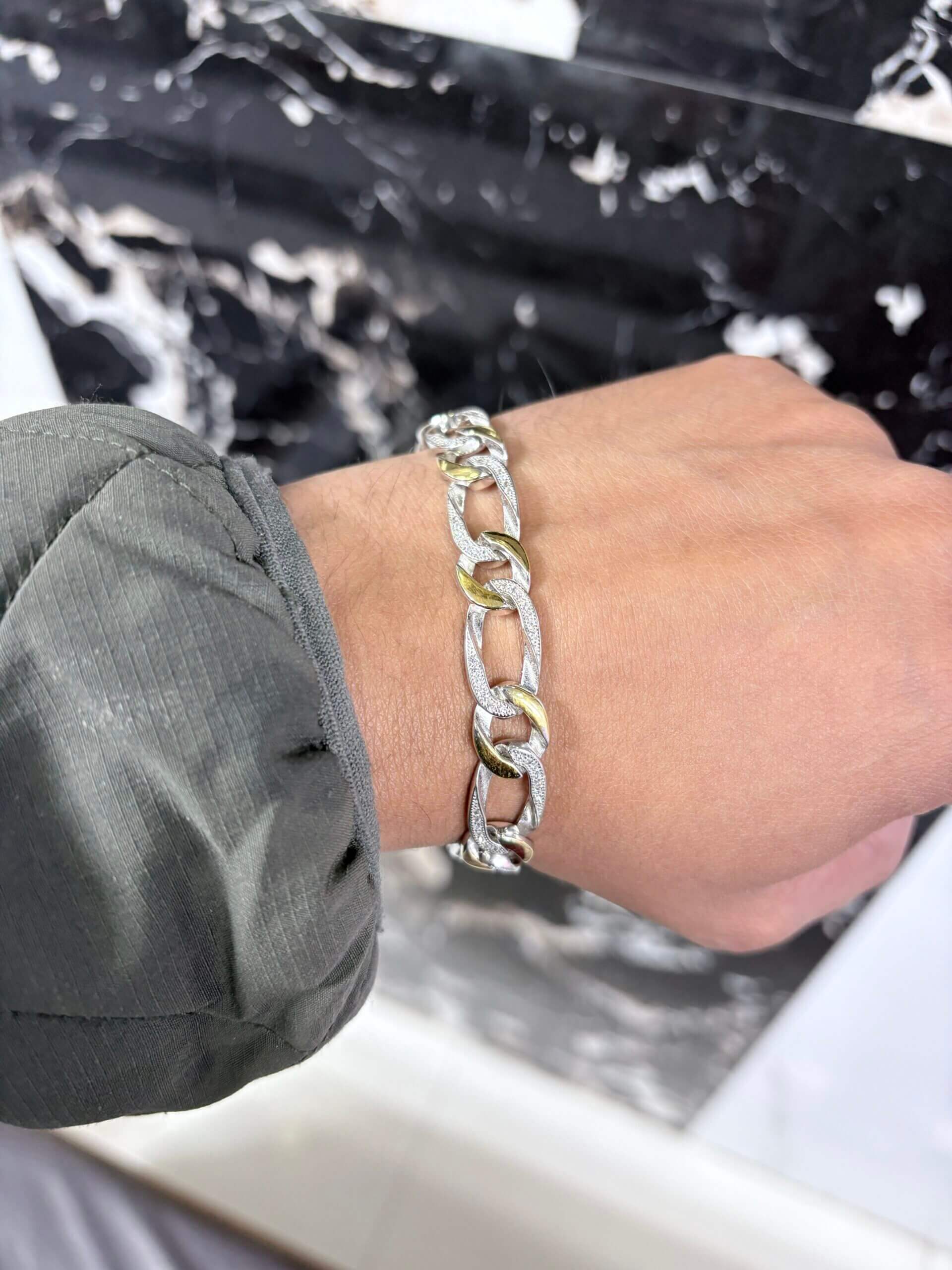 925 Italian Silver Bracelet for Men - Image 2