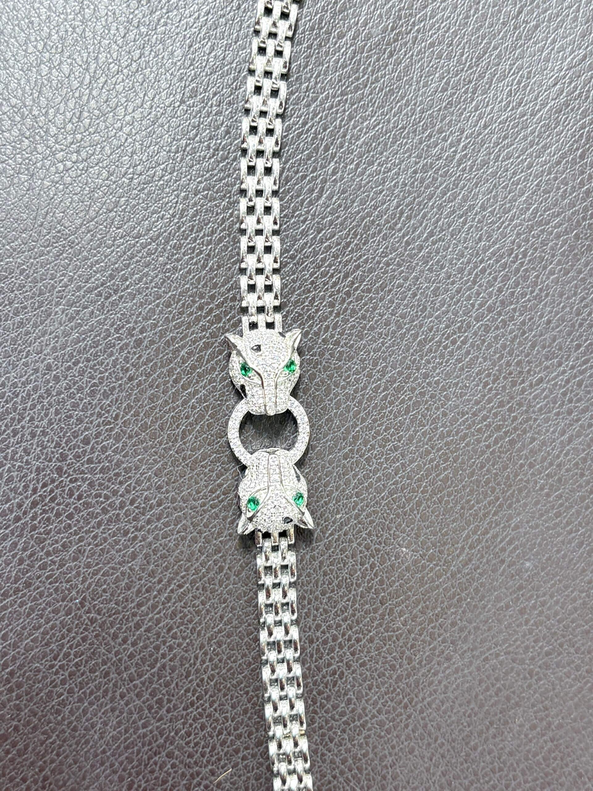 Silver Tiger Bracelet for Girls | 925 Sterling Silver Cute & Stylish Bracelet - Image 2